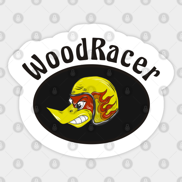 Wood Racer Woody Woodpecker Aufkleber Teepublic De