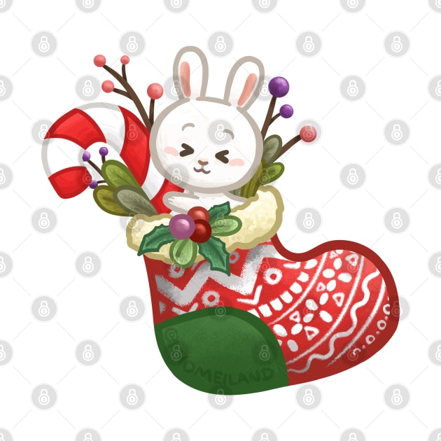 Bunny Christmas Sock by Khotekmei
