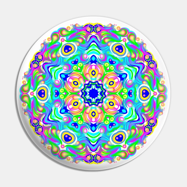 Mandala ornament in kaleidoscopic style Pin by Artist Natalja Cernecka