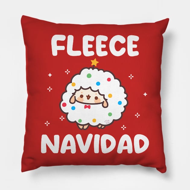 Fleece Navidad Pillow by missrainartwork 