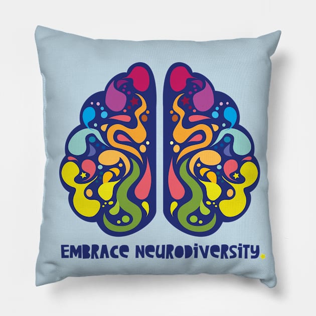 embrace neurodiversity Pillow by spaghettis