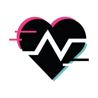 Glitch heart cardiogram sign T-Shirt