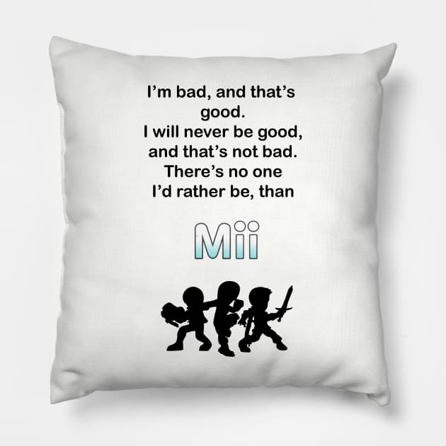 Rather be Mii Pillow by Ashirtdesigns