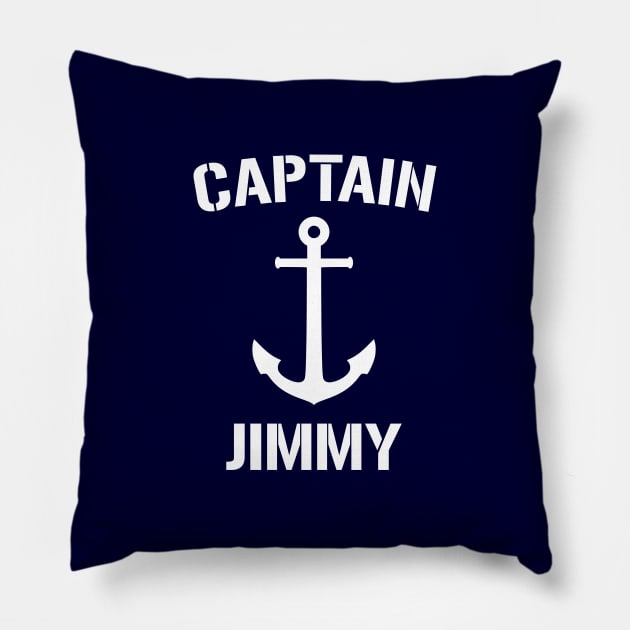 Nautical Captain Jimmy Personalized Boat Anchor Pillow by Rewstudio