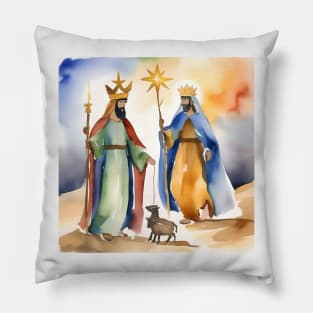 Epiphany or Three Kings Day - January 6 - Watercolors & Pen Pillow