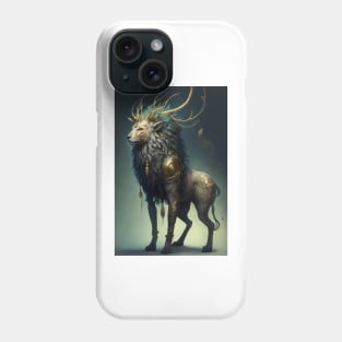 The Divine Chimera: A Fusion of Lion and Deer in One Mythical Being Phone Case