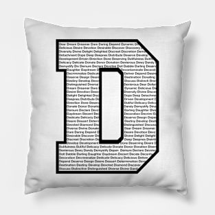 D Black Pillow