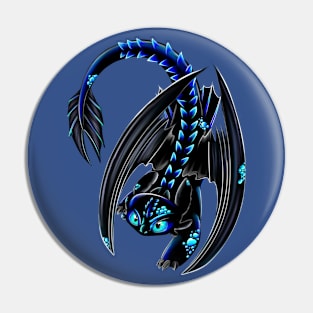 Night fury blue Pin