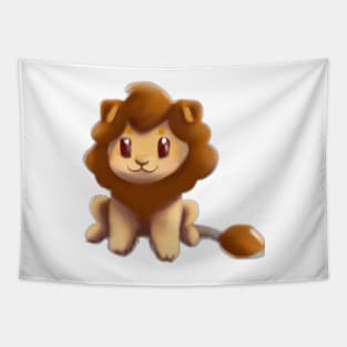 Cute Lion Drawing Tapestry