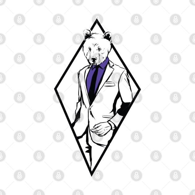 Bear in a Formal Suit by madeinchorley