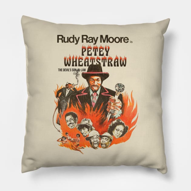 Petey Wheatstraw Pillow by darklordpug