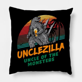 Unclezilla Monster Funny Uncle Gifts Cool Funny Uncle Pillow