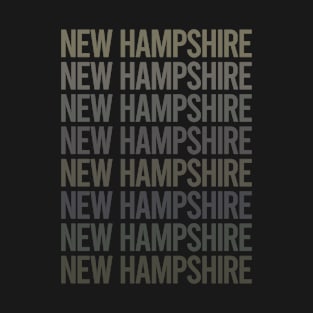 Gray Text Art New Hampshire T-Shirt