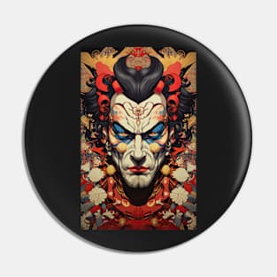 Demon King Japanese Vintage Kabuki-style Art Pin