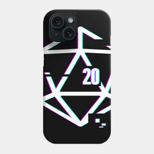 Glitched d20 | Roleplaying Board Game Graphic Phone Case