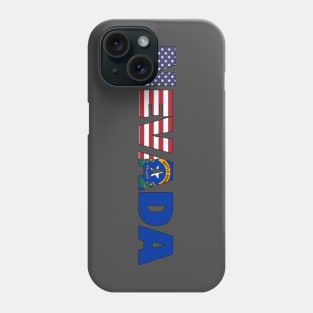 Nevada State Flag/ American Flag Logo Phone Case