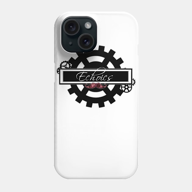 Echoics Gears Simple Black Phone Case by Echoics