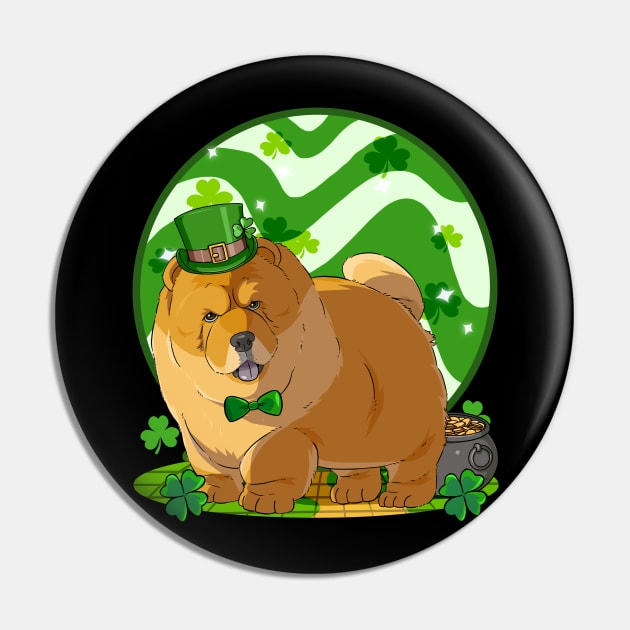 Chow Chow St Patricks Day Leprechaun Pin by Noseking