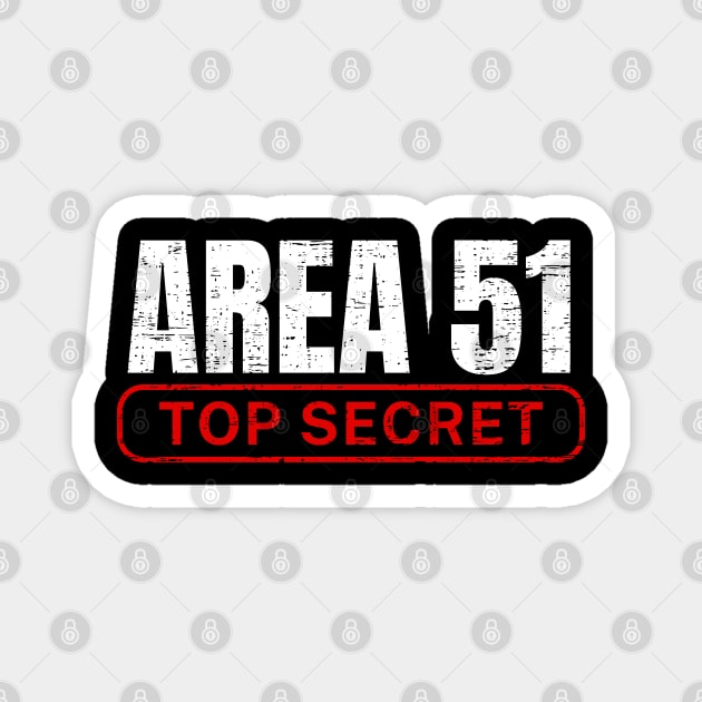 Area 51 Top Secret Classified Ufo Files Magnet by Paranormalshirts