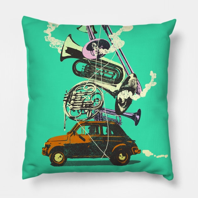 JAZZ CARAVAN Pillow by Showdeer