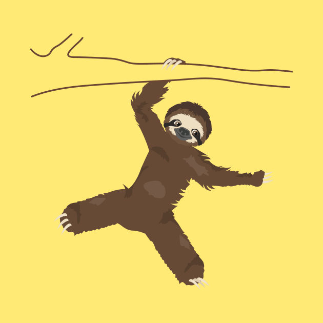 Hanging sloth by kareemelk