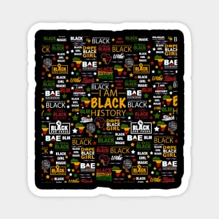 I Am Black History Month Pattern Magnet