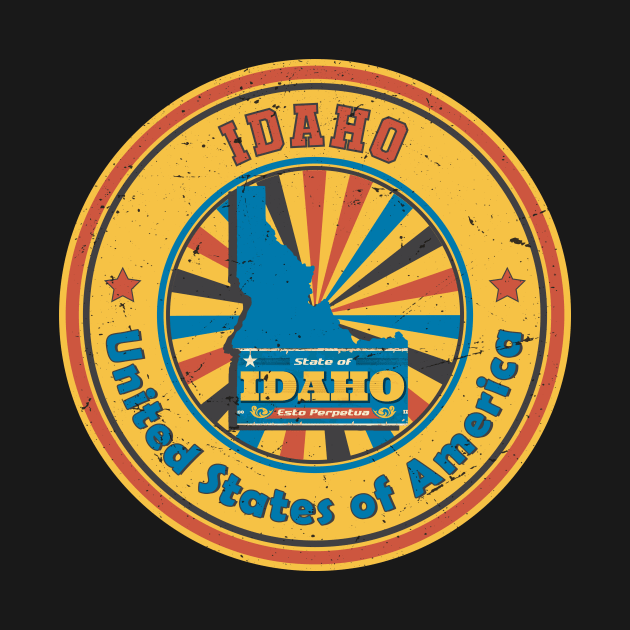 Vintage Idaho state design / potato lover / idaho gift idea / idaho present by Anodyle