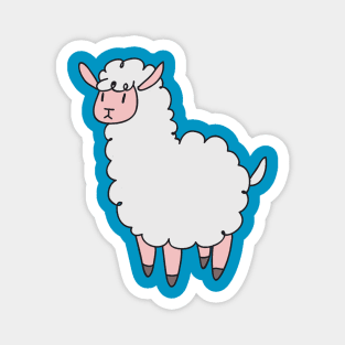 White Llama Magnet