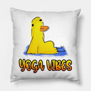 Yoga Vibes Duck Funny Yoga Pillow