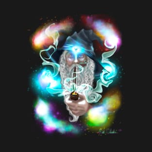 Smoking Wizard cymk T-Shirt