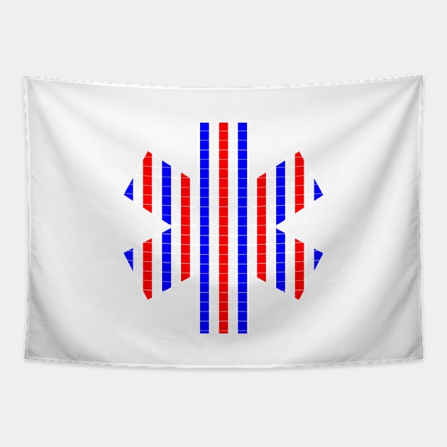 US flag colored asterisk Tapestry by MICRO-X