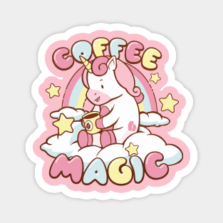 coffee magic unicorn Magnet