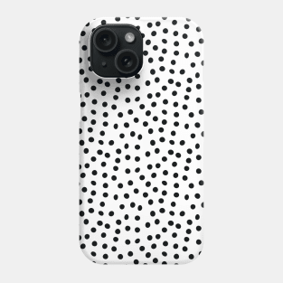Minimal Black and White Polka Dots Phone Case