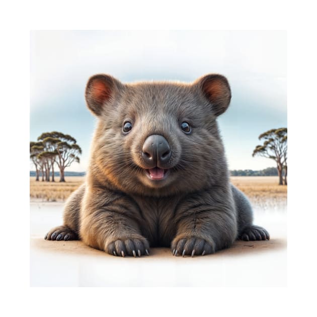 Wombat smiles by J7Simpson