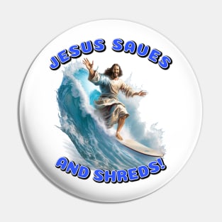 Jesus surfs Pin