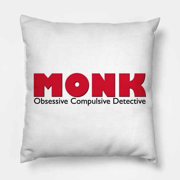 Monk - the Obsessive Compulsive Detective Pillow by MurderSheWatched