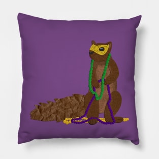 Paper Craft Mardi Gras Squirrel Pillow