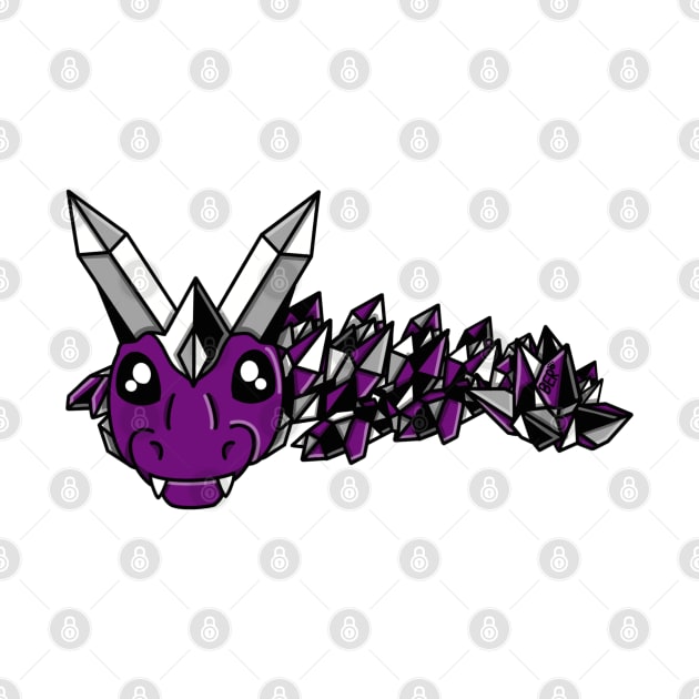 Asexual Pride Fidget Crystal Dragon by SentABearToSpace 