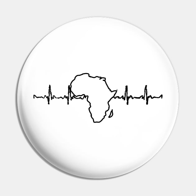 Black African heartbeat Pin by Fafi