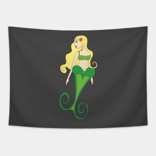 Mermaid Digital Art | Melanie Jensen Illustrations Tapestry