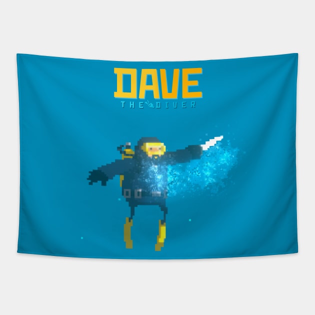 DAVE the diver - underwater_003 Tapestry by Buff Geeks Art