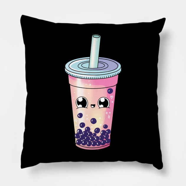 Boba Milk Tea Pillow by SuperrSunday