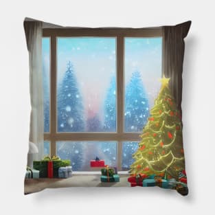 Vintage Christmas Trees For Celebration of Merry Xmas Partying at Home Introverts Pillow