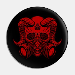 Red skull Pin