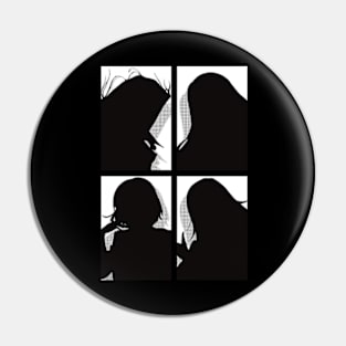 All The Main Characters In The Eminence In Shadow Anime In A Cool Black Silhouette Pop Art Design In White Background Pin