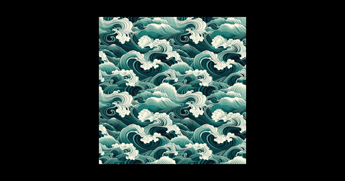 Ephemeral Crests Hokusai Waves Reimagined Kanagawa Japanese The