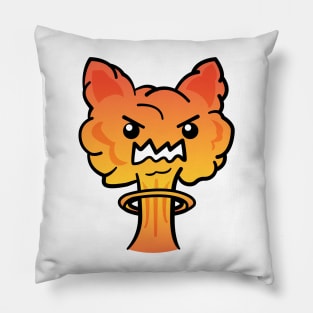 Angry Cat Explosion Catastrophe Pillow