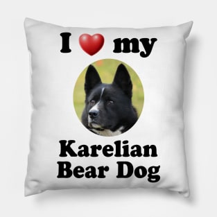 I Love My Karelian Bear Dog Pillow