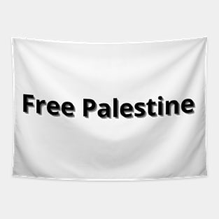 Free Palestine - Text Style Tapestry