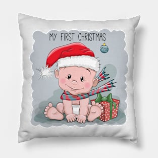 my first christmas Pillow